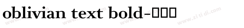 oblivian text bold字体转换